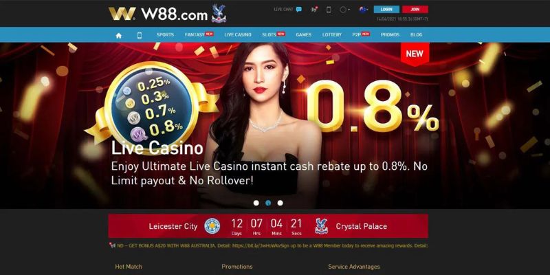 Điểm danh các trò chơi nổi bật tại sảnh cược Casino W88