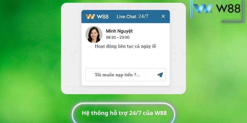 Live Chat - Trò chuyện trực tiếp với đội ngũ W88